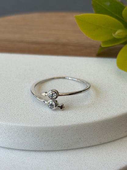 925 SILVER CZ FASHION RING