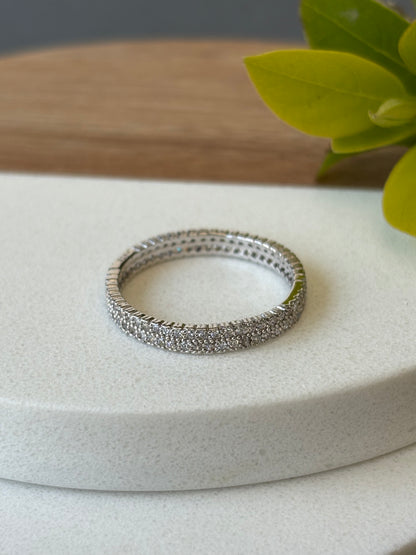 925 SILVER FULL ETERNITY CZ BAND