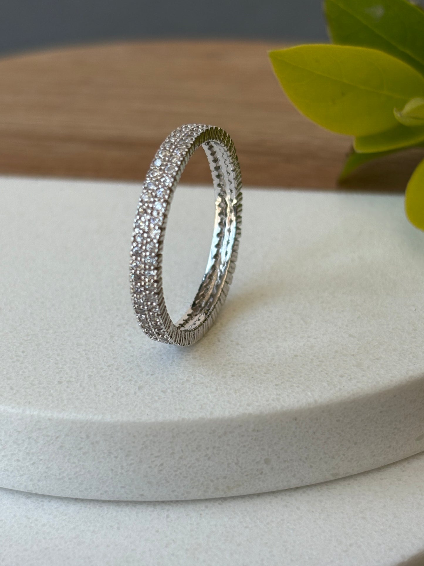925 SILVER FULL ETERNITY CZ BAND