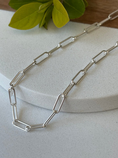 925 Silver paperclip Chain