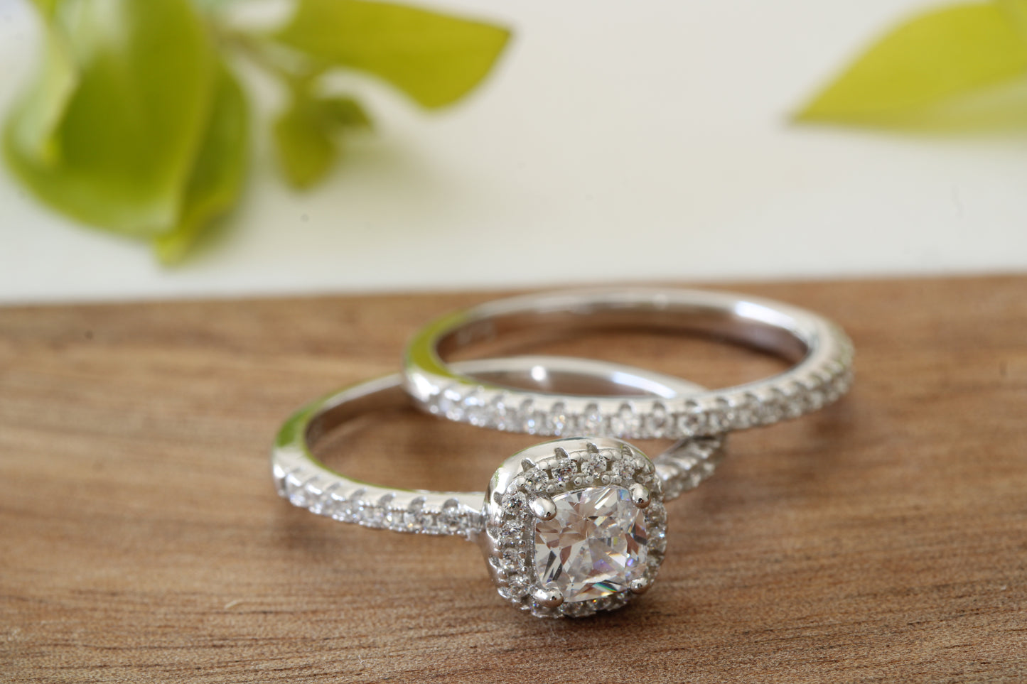 925 CZ Solitaire Ring With Band