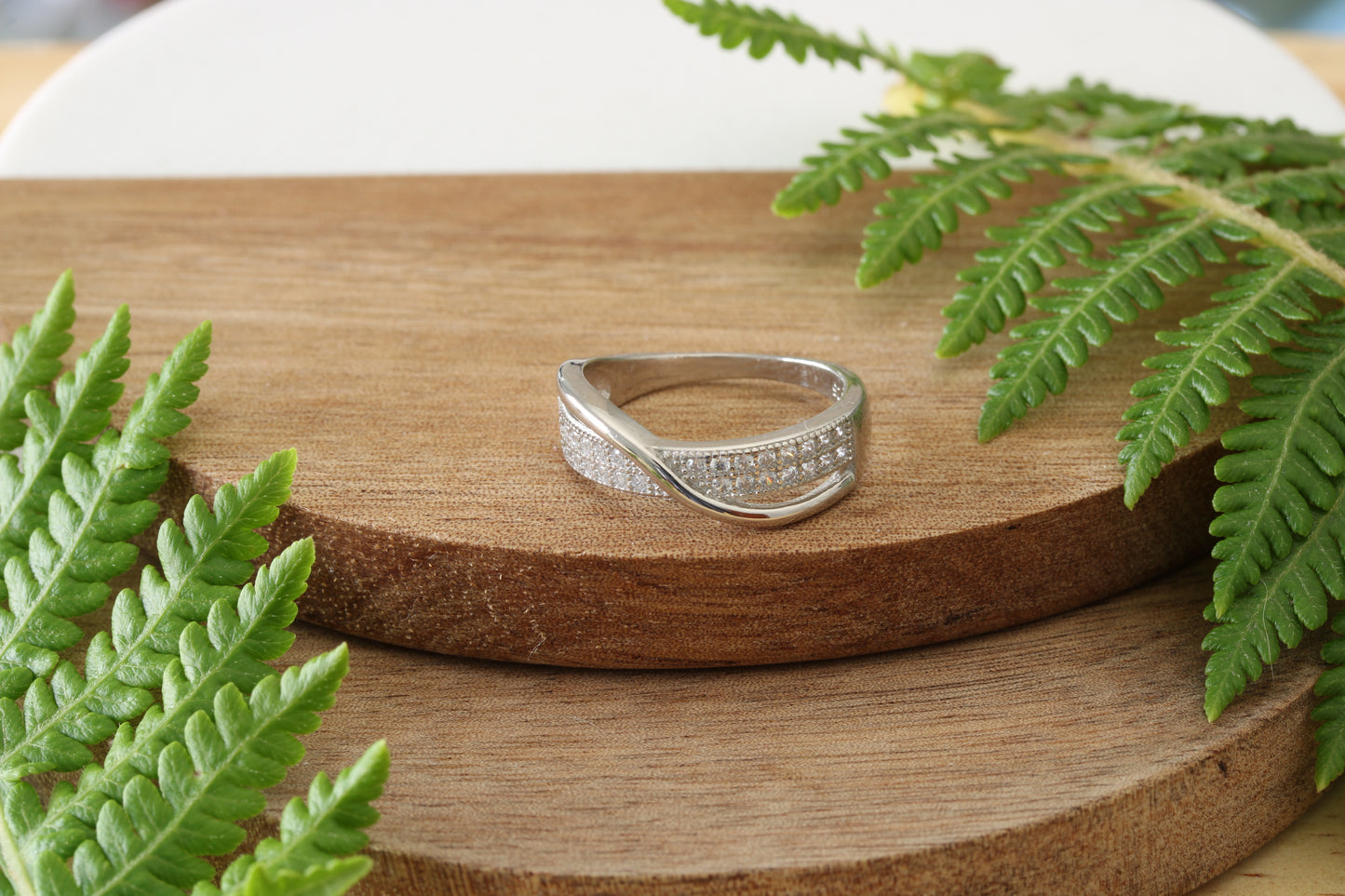 925 Silver CZ Pave Band